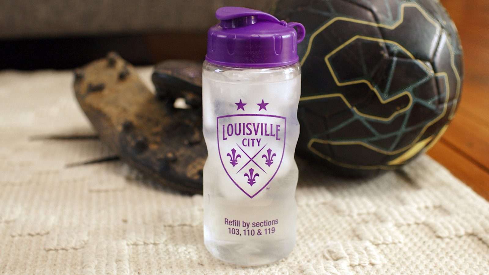 Co-branded bottle reminds LouCity fans to stay hydrated